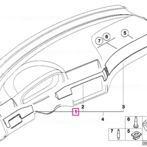 Wood panel,myrtle,instr.panel, left - BMW Ieftin