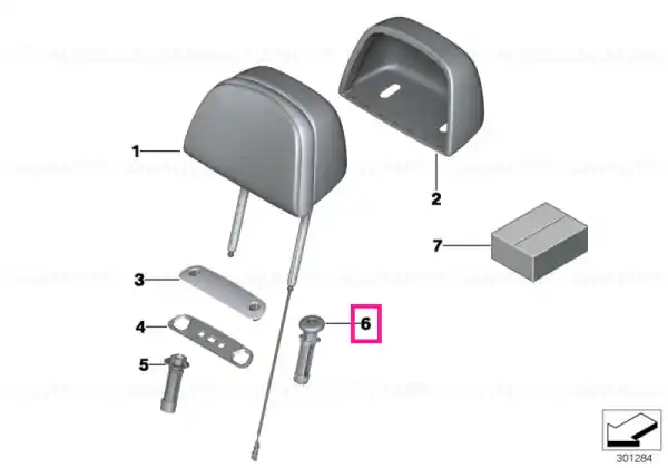 Expediere rapidă Guide, head restraint, electric ELF.WEISS - BMW