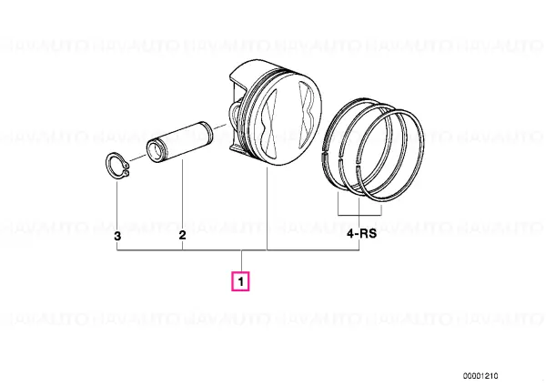 piston, anti-bluesmoke AB + 580-590G - BMW Motorrad Lichidare de stoc