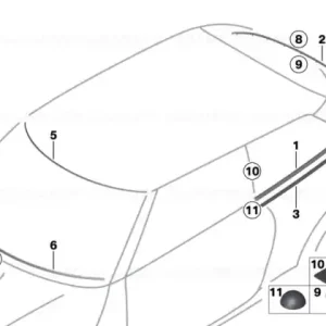 Super ofertă Retaining strip, C-pillar, left - BMW - Mini