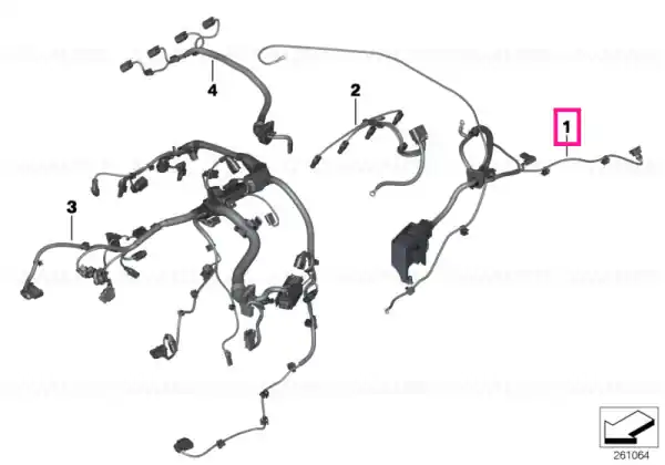 wiring harness, engine trans. module - BMW Lichidare de stoc