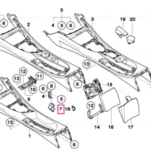 Adaptor consola centrala fata dreapta - BMW Vezi acum