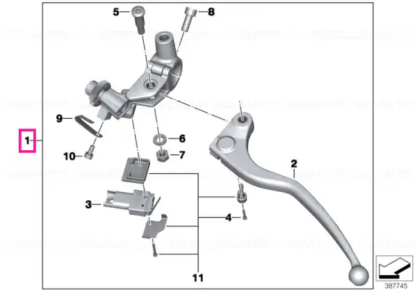 Clutch control assembly fitting - BMW Motorrad Preferatul clienților