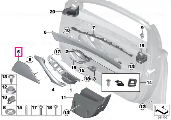 Capac difuzor stanga ZIMTBRAUN - BMW Premium