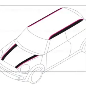 Transport gratuit Pin-stripe decal kit "BLUE" - BMW - Mini