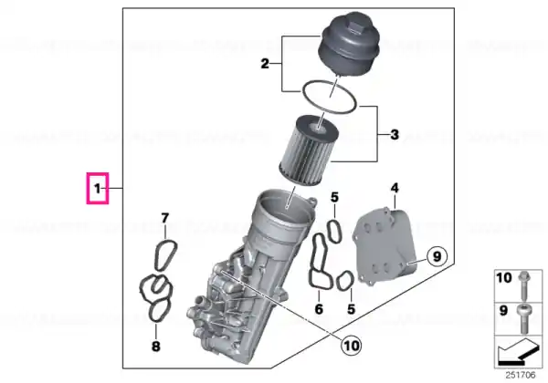 Filtru ulei cu capac plastic - BMW Chilipir