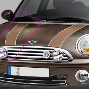 Doar azi Ornament decorativ (dungi) capota motor, dreapta, TOFFY - Mini Cabrio R57, Clubman R55, R56