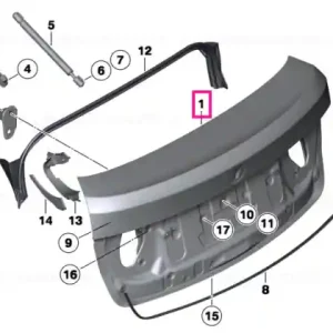Trunk lid, bottom - BMW Nu rata