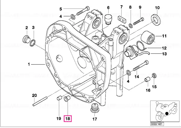 Lichidare de stoc Bucșă guler - BMW Motorrad