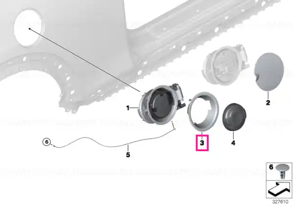 Inel capac combustibil, GRUNDIERT - BMW - Mini Premium