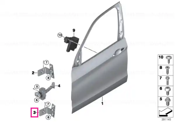 Preț redus Left lower front door hinge - BMW