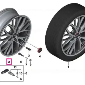 Disk wheel, light-alloy, gloss black 7JX18 ET:54 - BMW - Mini Plată sigură