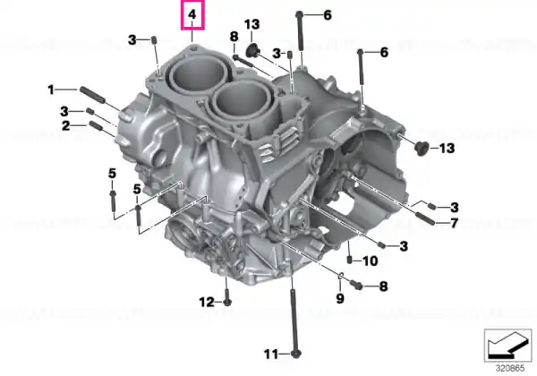 Chilipir Carcasă motor negru - BMW Motorrad