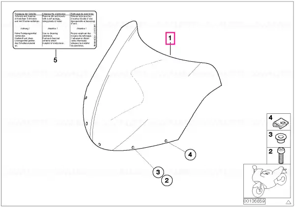 Large windscreen - BMW Motorrad Retur gratuit