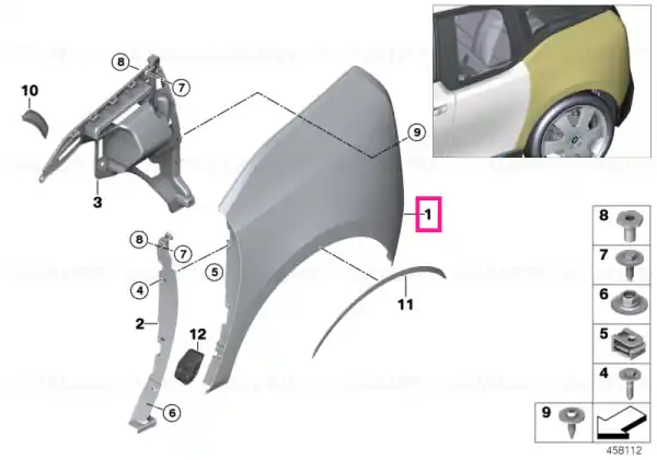Right rear side panel - BMW Preț mic