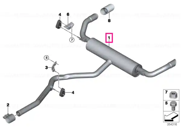 Rear silencer - BMW Noutate