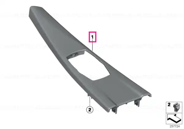 Chilipir Decor panel for centre console PEARL DUNKEL - BMW