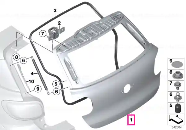 Retur gratuit Trunk lid - BMW - Mini