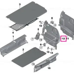 Disponibil imediat Panou portbagaj dreapta - BMW - Mini