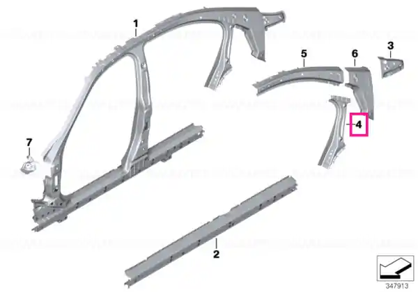 Mai ieftin C-pillar support, left - BMW