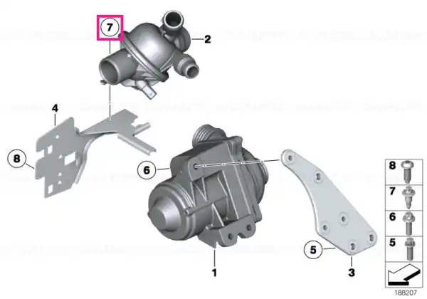 Plată sigură ASA-Bolt M5X21,8 - BMW