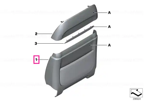 Rear section, Comfort seat, lower INDIVIDUAL - BMW Premium