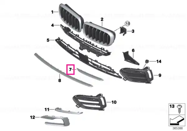 Finisher, rod, left XTRAVAG / ACC - BMW Chilipir