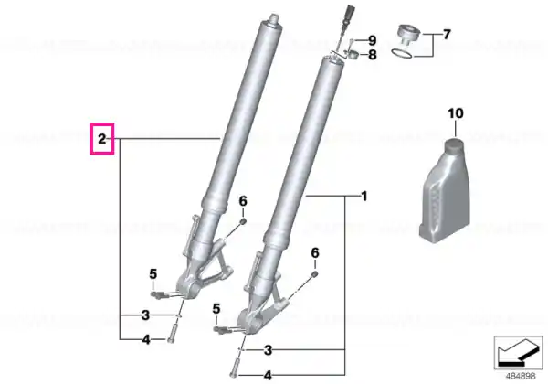 Fork leg right - BMW Motorrad Ofertă exclusivă