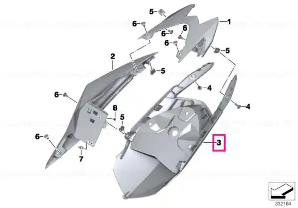 Tail part lower - BMW Motorrad Retur ușor