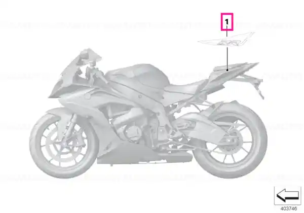 Ornament panou lateral spate dreapta - BMW Motorrad Retur ușor