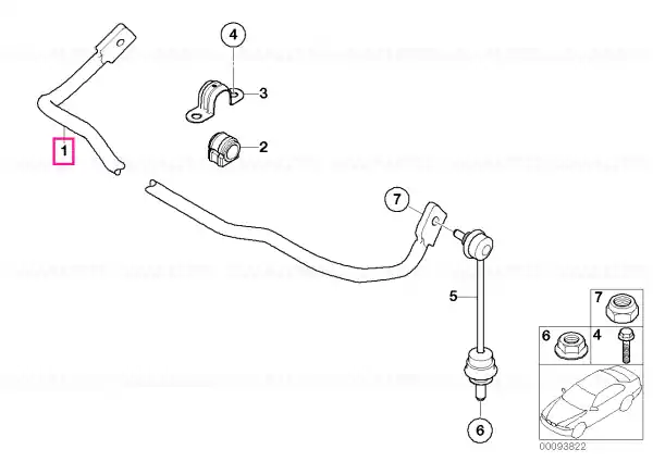 Chilipir Stabilizer, rear D=14,5MM - BMW