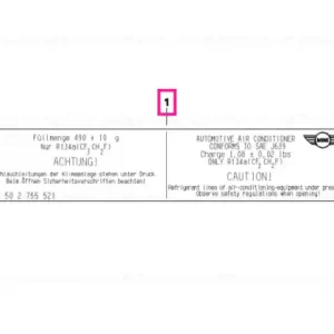 Label, coolant 460+/-10G - BMW - Mini Popular
