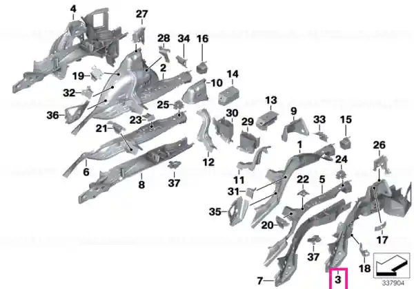 Mai ieftin Structură suport, stânga - BMW