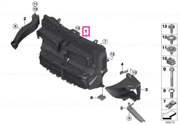 Ultima șansă Air duct with flap control M - BMW