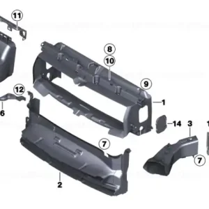Air duct, exterior radiator, right -M- - BMW Livrare rapidă