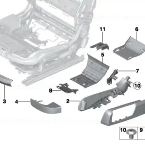 Acoperire scaun exterior stânga ZIMTBRAUN - BMW Super ofertă