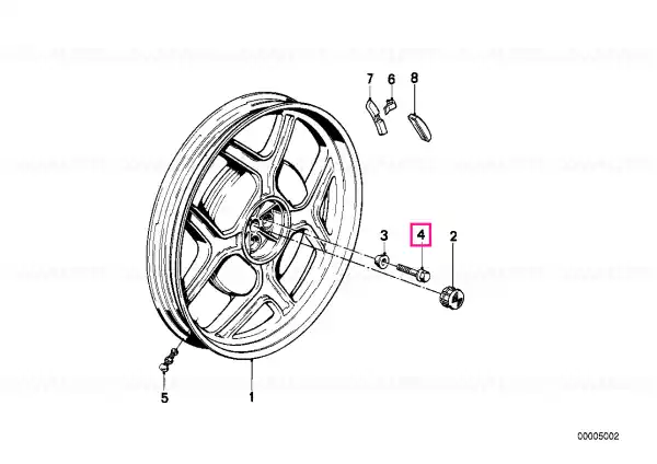 Wheel bolt M12X1,5 - BMW Motorrad Ofertă exclusivă