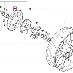 Sprocket Z=47 - BMW Motorrad Reduceri