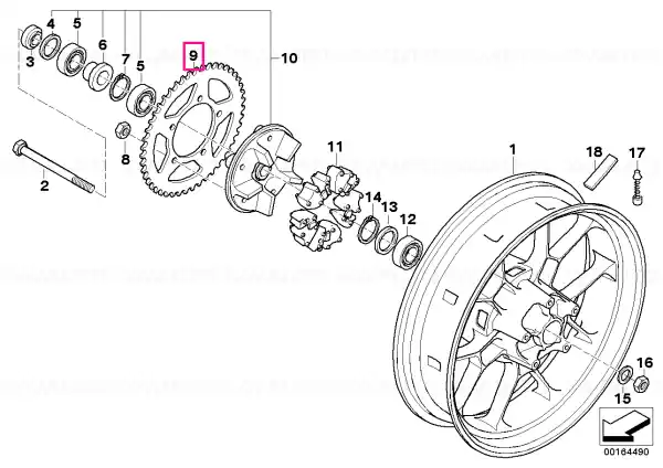Sprocket Z=47 - BMW Motorrad Reduceri