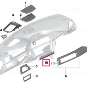 Vezi acum Ornament Centerstack jos SATTELBRAUN - BMW