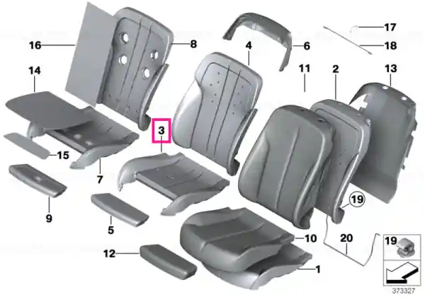 Noutate Burete scaun sport stânga - BMW
