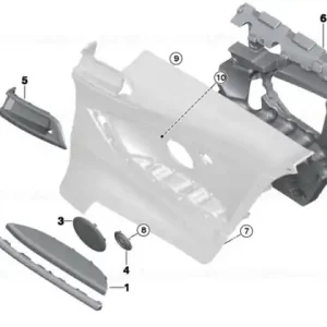 Accent strip, rear right SW HOCHGLANZ - BMW Expediere rapidă