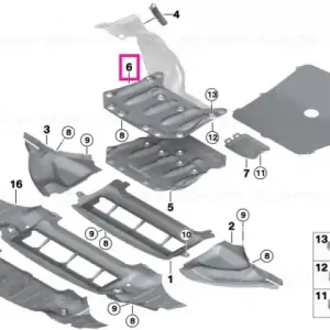 Absorber, engine compartment shielding 4WD - BMW Preferatul clienților