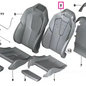 Vezi acum Foam section, comfort backrest, A/C,left - BMW