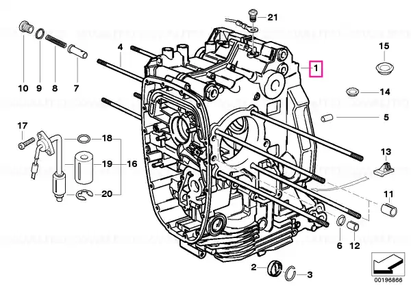 Livrare rapidă Carcasă motor neagră - BMW Motorrad