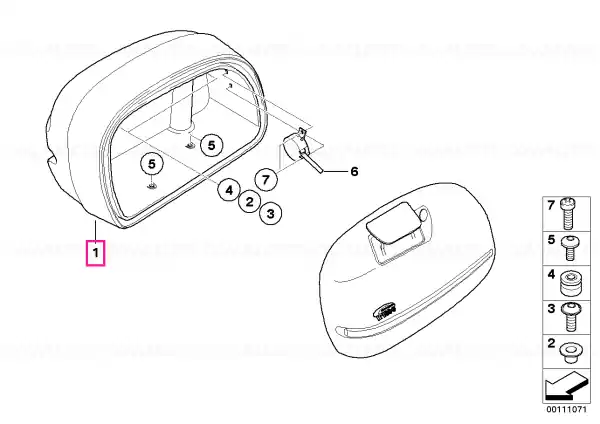 Comandă acum Case bottom, right MOJAVEBRAUN-MET - BMW Motorrad
