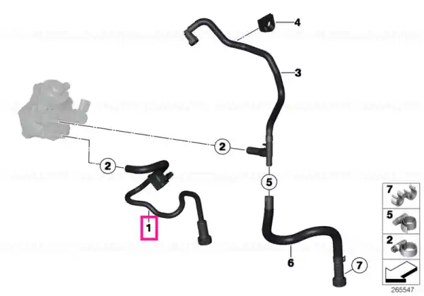 Fuel feed line - BMW Retur gratuit