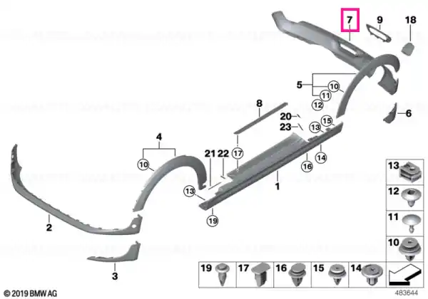 Black band, rear bottom BASIS - BMW - Mini Cumpără online