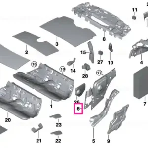 Ultima șansă Sound insulation, side panel, rear left - BMW