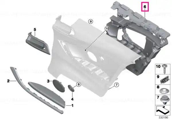 Sound insulation, rear left - BMW Plată securizată